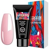 Gershion Pink Poly Nail Gel 60ML 2.02oz High Capacity Nail Extension Gel Builder Gel Trendy Nail Salon Nail Art Design DIY at Home Beginner Friendly