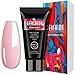 Gershion Pink Poly Nail Gel 60ML 2.02oz High Capacity Nail Extension Gel Builder Gel Trendy Nail Salon Nail Art Design DIY at Home Beginner Friendly