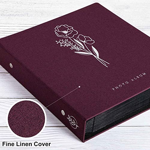 Lanpn Photo Album 6x4 Slip in, Linen Extra Large Capacity 1000 Pockets Photo Albums Holds Landscape and Portrait 10x15cm Picture Purple - Image 3