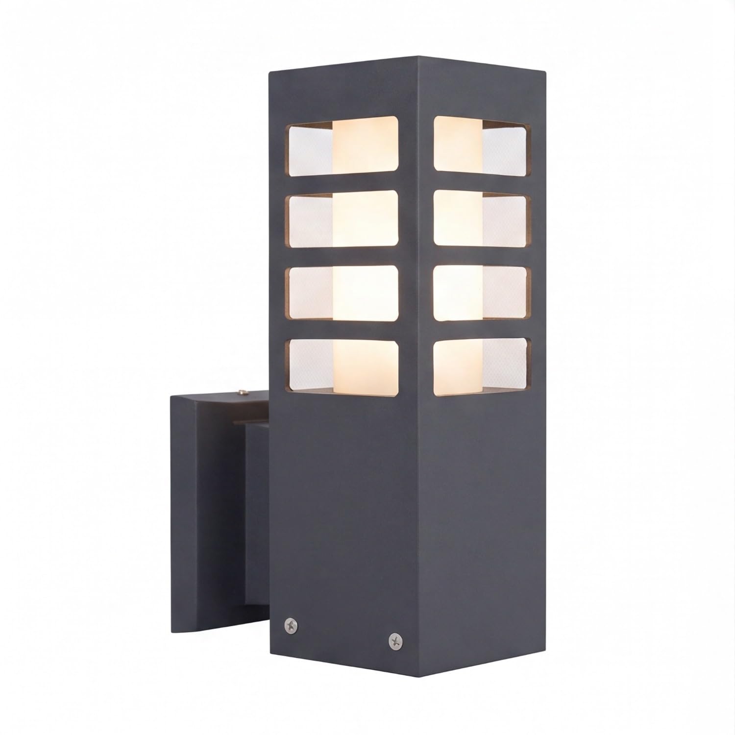 Licht-Erlebnisse Außen Wandlampe Anthrazit IP54 eckig E27 Modern vielseitig Außenleuchte Hauseingang Terrasse