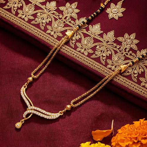 Image of 1 Gram Gold Plated Mangalsutra for Women Stylish Gift for Wife Daily Wear