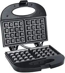 Sanduicheira e Máquina de Waffle A5, 750W, Antiaderente, 110V, Preta