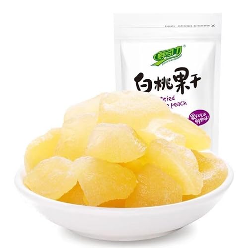 Peze ?引力 黄桃果干 白桃果干 ?糯即食天然无添加干果 ??果脯 天然无添加杏干 无核果干 酸甜蜜 即席杏砂?,无核果干,甜酸甜蜜??甜蜜蜜,健康休?零食 早餐 夜宵小吃 (500g)(新老包装交替??) (500g, 白桃干)