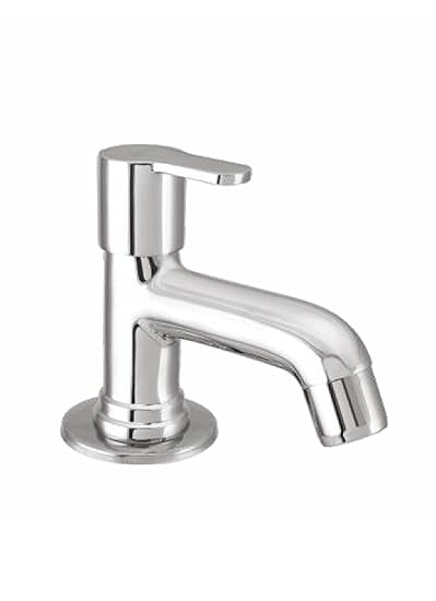 VALDO Oval Heavy Brass Pillar Cock with Foam Flow Tap Wash Basin Tap and Kitchen, Bathroom Basin Taps