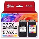 Hookink PG-575XL CL-576XL Druckerpatronen Multipack 575 XL 576 XL Kompatible für Canon 575 576 Patronen Kompatible für Canon Pixma TS3550i TS3551i TR4750i TR4751i patronen (1 Schwarz, 1 Farbe)