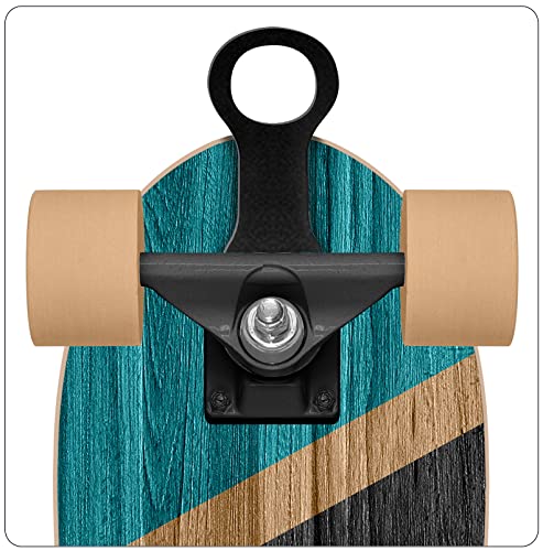 Skateboard Cruiser 27,5 x 8 SKIDS Control Oxygen, 70CM X 20CM, Blue-Black-Wood