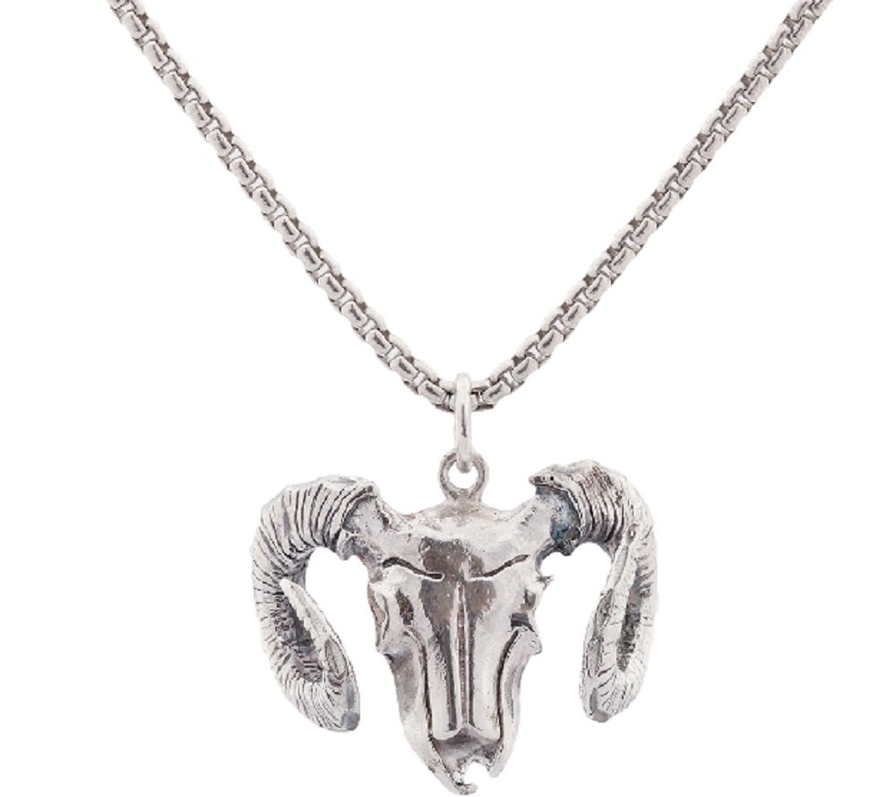 Ezi Zino Designs Skull Ram Biker Pendant Solid Sterling Silver 925