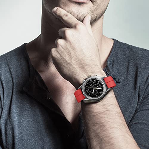 Image of Magnetic Watch Band 16mm 18mm 19mm 20mm 22mm - Quick Release - Skin-Friendly Soft Silicone Sport Watch Band for Men Women, Magnetic Folding Clasp Silicone Strap