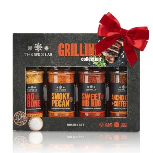 The Spice Lab BBQ Grilling Seasoning Collection Spice Set - Ultimate Barbecue Seasoning Gift Set - Grilling Gifts or Men or All Around Cooking for Barbecues and Smoking - Made in the USA