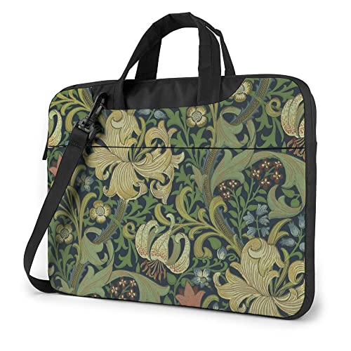 ノートパソコンバッグ William Morris ウィリアムモリス 手提げPCカバン ノートブックバッグ ラップトップバッグ 13/14/15.6インチ対応 PCケース インナーバッグ ブリーフケース ビジネス 旅行 衝撃吸収 荷物ストラップ付き