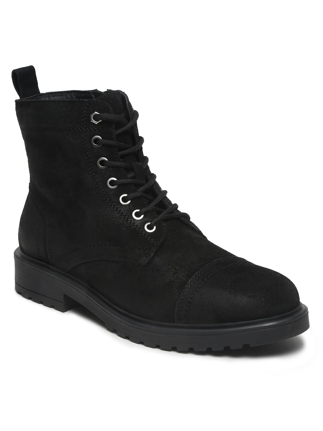 TEAKWOOD LEATHERS Mens Leather Lace-up Chelsea Boot for Men, Round Toe, Blocked Heel, Textured Pattern TPR Outsole with Side Zipper (Black, 41) (B0CXPDQS2D) Amazon Price History, Amazon Price Tracker