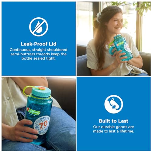 Image of Nalgene 32 oz Wide Mouth Water Bottle | BPA-Free, Durable & Leak Proof, Lightweight Bottle for Hiking & Gym, Work & Travel