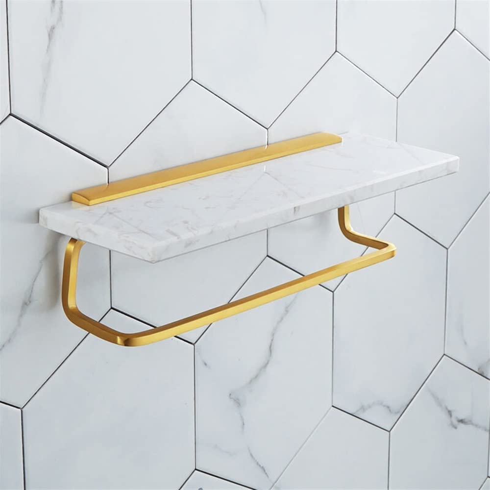 Space Aluminum Wall-Mounted Bathroom Organizer Storage Rack Shower Caddy Bathroom Accessories Color 40CM A 40cm with Rod