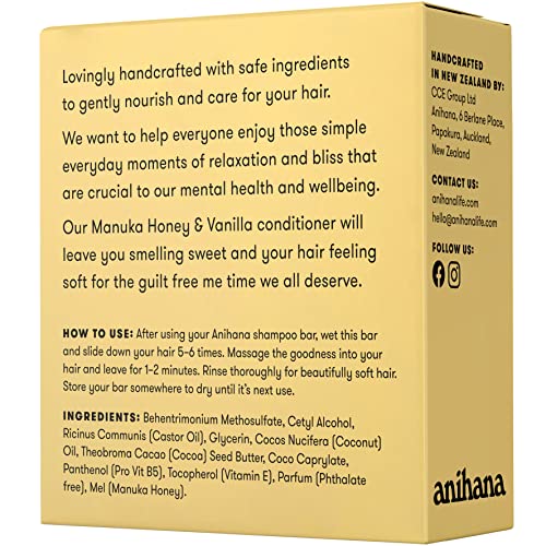 Anihana Conditioner Bar | Manuka Honey And Vanilla - Softening Hair Conditioner For Thin To Thick Hair - 2.1 Oz (Up To 80 Uses) #TOP7