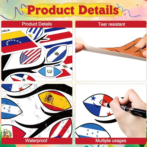 Image of Hispanic Heritage Month National Bulletin Board Cutouts Set, Hispanic Heritage Month Decoration Spanish Classroom Decorations National Flag Cutouts for Latin American Spanish Classroom Home Wall Decor