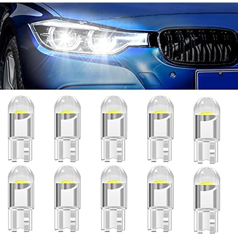 Bombilla LED YnGia T10 W5W 501 194168 transparente, 10 piezas blanco frío Cover
