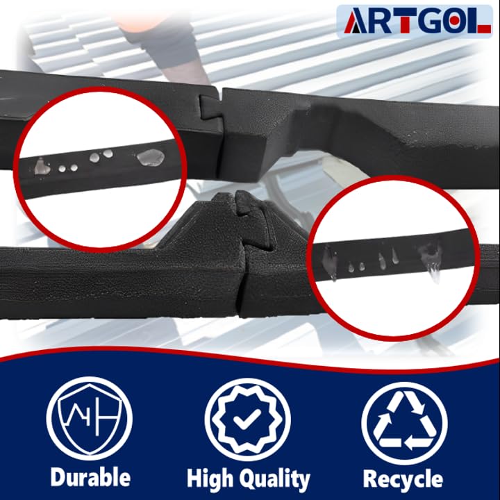 20 Psc 9in Inside Classic Rib Profile Foam Closure Strips for Metal Roofing R Panels - Fits 3FT Long Metal Roof Panels - Designed for Roof Insulation, Noise Reduction, Waterproofing, Dustproofing