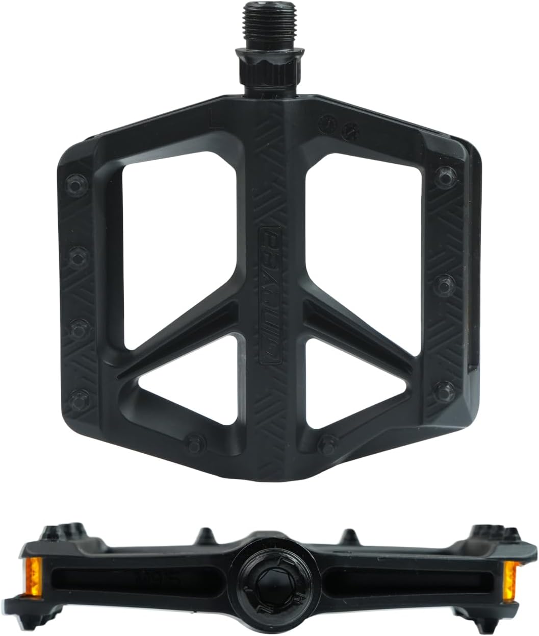 Flat Bike Pedals 9/16", Lightweight Composite Bicycle Pedals with Reflectors, Sealed 2DU Bearings & Boron Steel Axle for MTB BMX Gravel Road Bikes