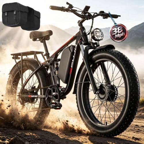 4000W Dual Motor Ebike 52V Up to 100 Miles 52V 24" Fat Tire PU354 image 2