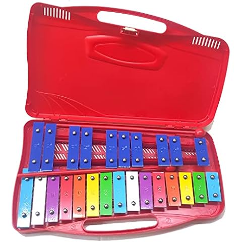 Alysée - MT25-CR-RD - Metalófono infantil 25 notas de colores - estuche rojo Cover