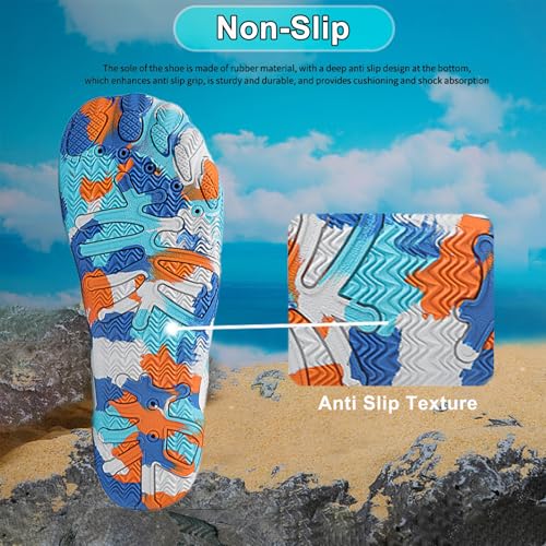 Image of Beach Water Shoes for Women Men Quick Dry Non-Slip Wide Toe Hike Barefoot Footwear for Beach Pool Aqua Swim Surf Walk