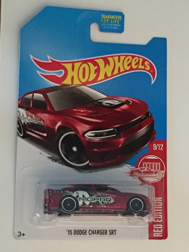 Hot Wheels 2017 Red Edition '15 Dodge Charger SRT 9/12, Exclusive Red