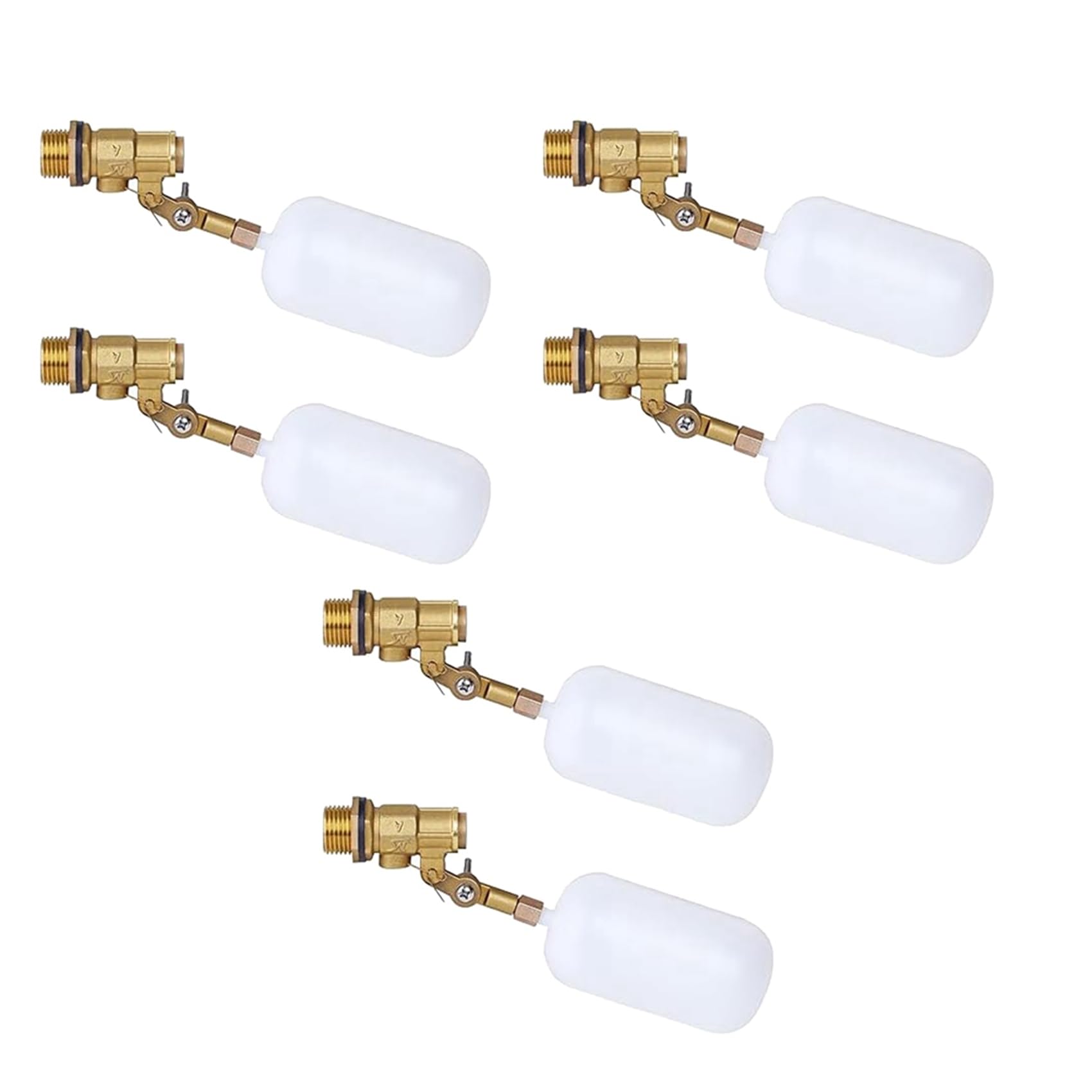 Jnchdghwa Photo Color 6Pcs 1/2 Inch Float Valve, Water Float Valve For Pond Float Valve Shutoff Auto Fill, For Livestock Tanks, Aquariums