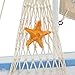 Juvale Life is A Journey, Enjoy It Wooden Sailboat Model with Flag, Net, Starfish, and Floating Tube for Nautical Home and Bathroom Boat Decor, Countertop, Shelf (13x8x3 in)