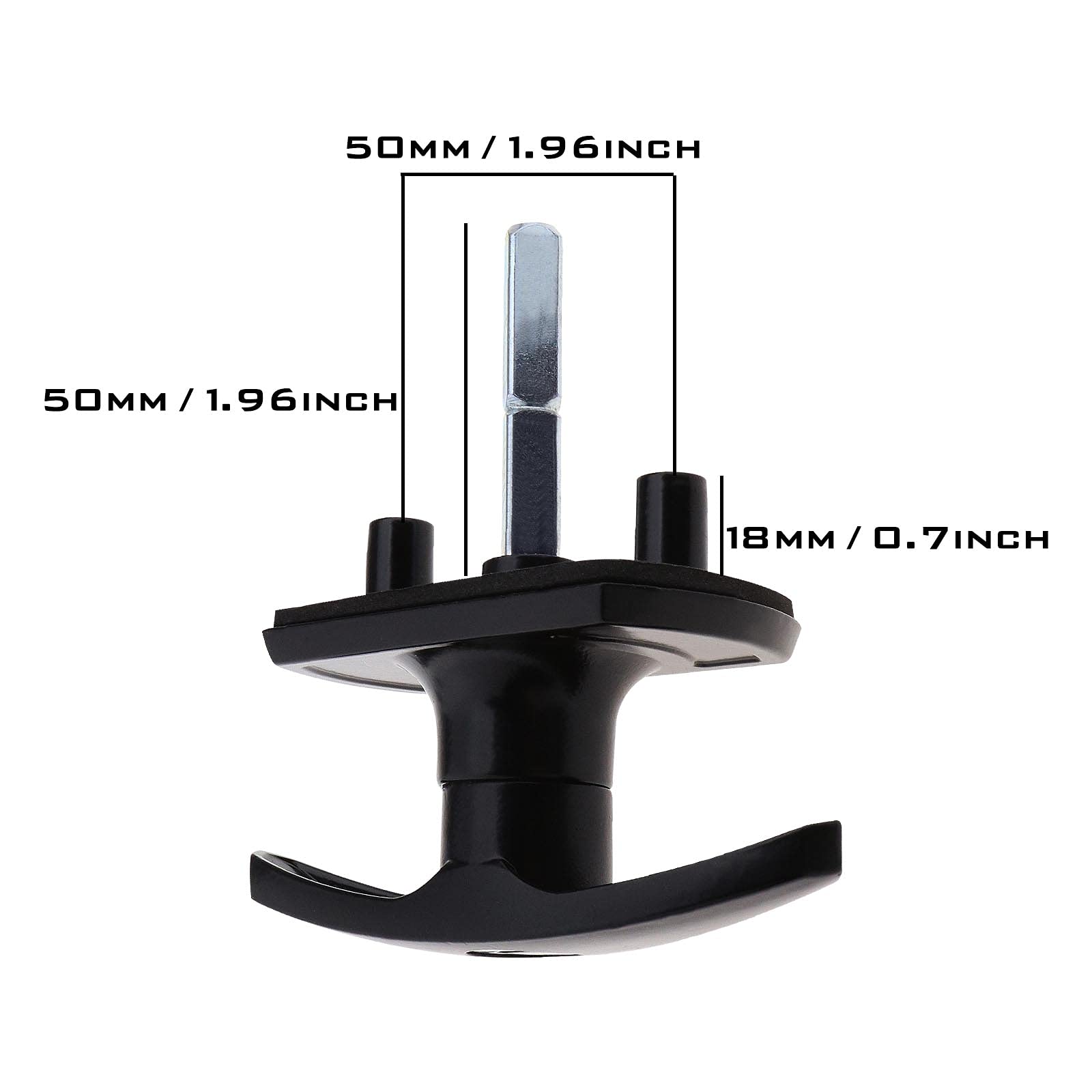 The Lord of the Tools Serratura per porta del garage, 18 mm, con barra a T, albero da 50 mm, compatibile con porta del garage Cardale Henderson Merlin