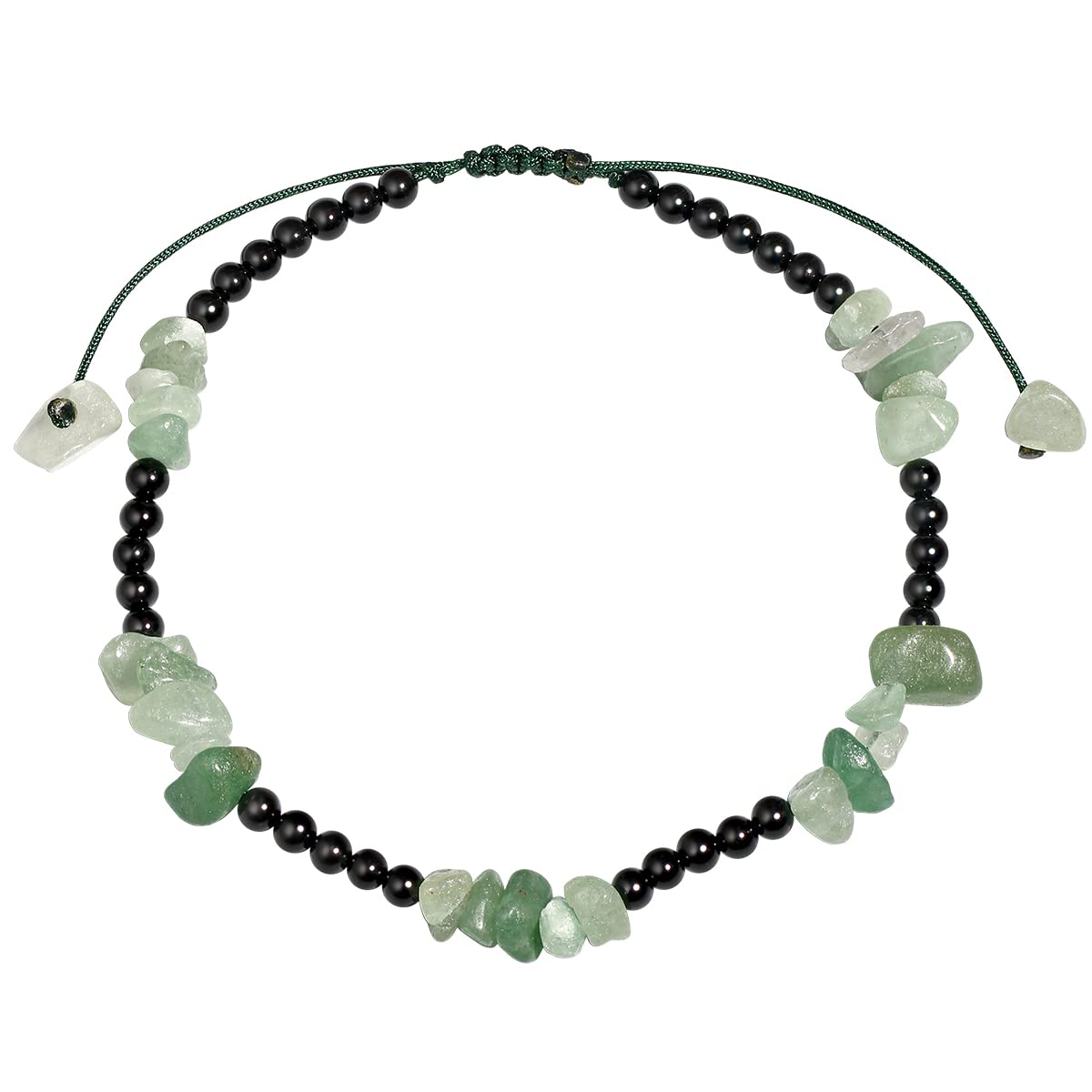 JewbooQuartz Crystal Tumbled Chip Beads with Agate Beach Anklet Bracelet for Women Essential Oil Diffusers Gemstones and Crystals Foot Jewelry Spiritual Gifts (8.5-10 Inches)