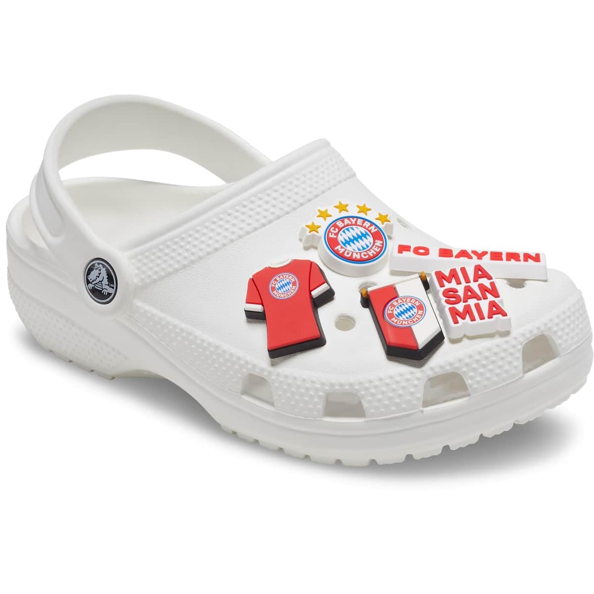 Crocs Unisex's Bayern FC 5-pak zawieszek do butów, wielokolorowe, jeden rozmiar, wielobarwny, Rozmiar Uniwersalny