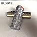 HUMWE 2 Pack Vintage Metal Lighter Case Cover Front Floral Engraving Reusable Lighter Sleeve for Bic J6 Regular Lighters (Style2-Bronze&Silver, 2)