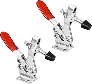 POWERTEC 20325 Quick Release Horizontal Toggle Clamp w Rubber Pressure Tip Hand Tool 500 lb Holding Capacity