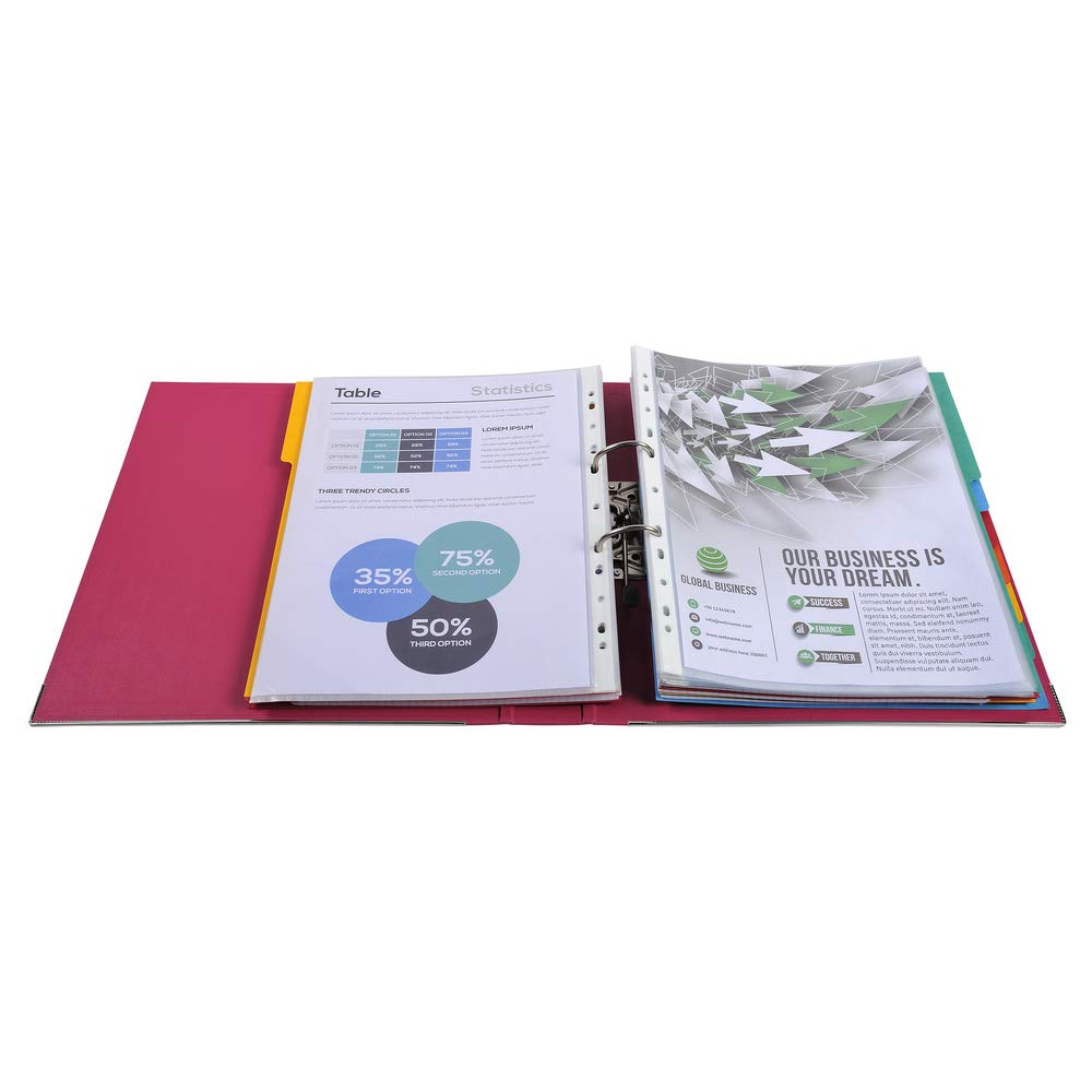 Exacompta - Ref 53244E - Prem'Touch PP Lever Arch File - 320 X 300mm In Size, 2 Rings, Can Hold A4 Documents, 50mm Spine, 55mm Rings, FSC-Certified - View #9