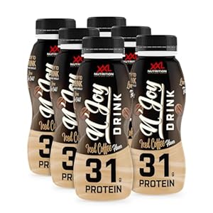 XXL Nutrition – N’Joy Protein Drink 6-Pack – Iced Coffee – Kant en Klare Eiwitshake, Proteïne Supplement – 80% Caseïne & 20% Whey