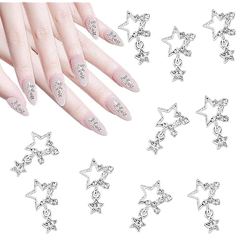 WLLHYF 10 Pcs 3D Butterfly Nail Charms Cover