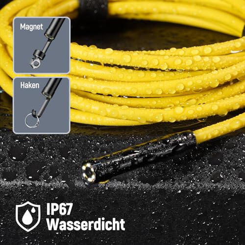 Endoskopkamera mit Licht Handy iPhone, DEPSTECH 7mm Endoskop 2MP HD nur für iPhone/iPad/iOS 12.0+,...