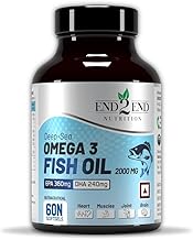 End2End Nutrition Deep-Sea Omega 3 Fish Oil 2000mg with 360mg EPA & 240mg DHA for Men & Women | Heart, Brain, Joint, Eye Health & Mercury Free - 60 Capsules