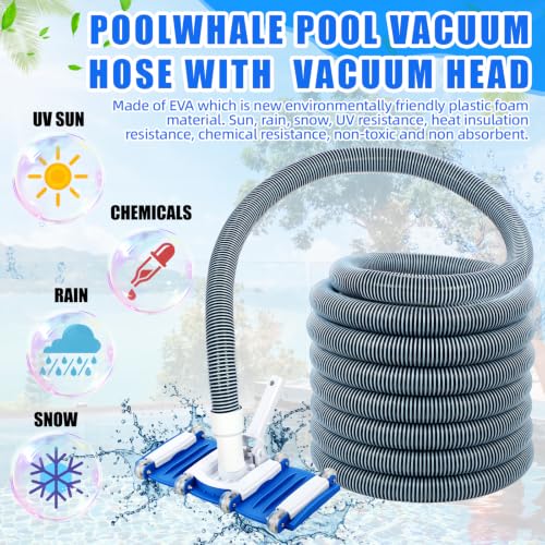 Innconee 4 Pcs Pool Vacuum Kits, Hose Pole, Vacuum Head with Skimmer by Innconee - Image 4