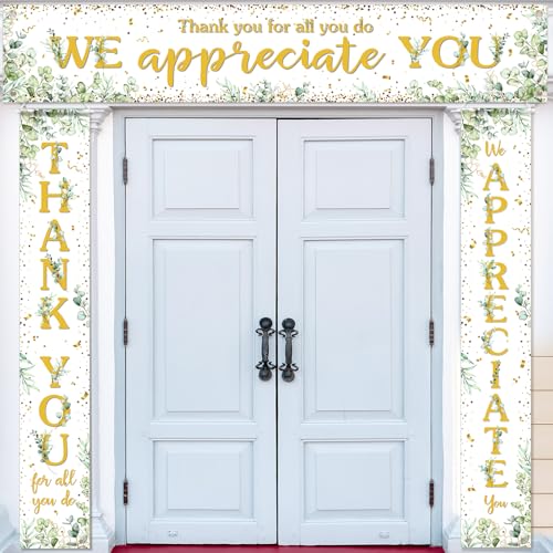 3 Pcs Customer Service Week Banner Employee Appreciation Decor, Modern2