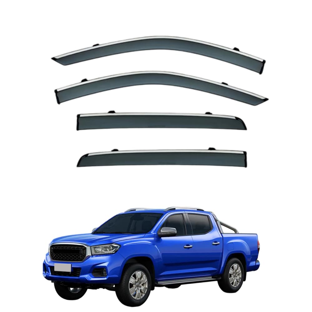QOEMRHELT 4pc Set In-Channel Wind Deflectors, for MAXUS T70 2019-2025 Window Visors Rain Guards Vent Visors Rain & Sun Protection,Car Accessories