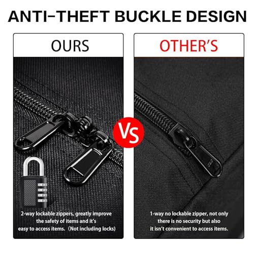 3 Pack Large Duffel Bag - 110L Extra Sports Travel Luggage Bag with Upgrade Zipper - Sturdy & Water Resistant - Black3