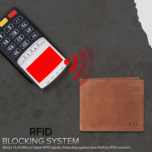 Slim Leather Wallet for Men - RFID Blocking Slim Minimalist Front Pocket - Thin & Stylish with ID Window, Gift For Men (Cognac)4