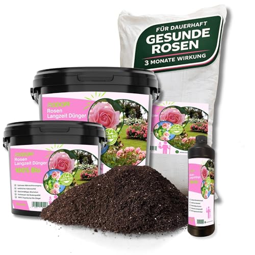 Rodopi Bio Rosendünger 7 Kg – Organischer Langzeitdünger 7-3-8 mit Eisen – 3 Monate Wirkung