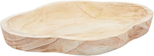 Miniatura 6 de Cuencos de masa de madera hechos a mano de 16 pulgadas para decoración, cuenco de masa en forma de cruz de madera de Paulownia