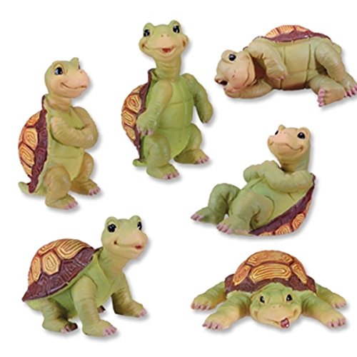 Estatuas Coleccionables de Tortugas, Set de 6