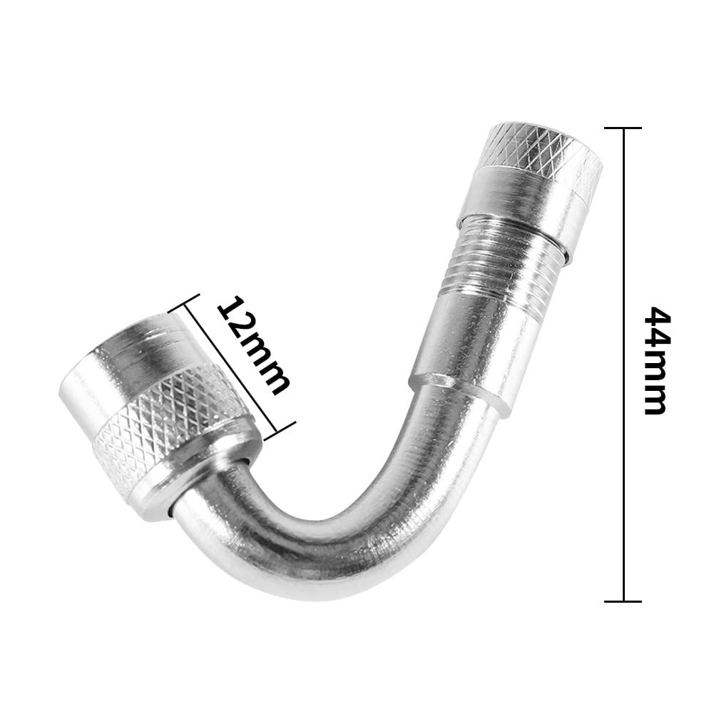 Rallonge De Valve De Pneu à 90 Degrés En Laiton | Pour Voiture, Camion, Moto, Vélo, Scooter | Avec Capuchon Anti-poussière Métal