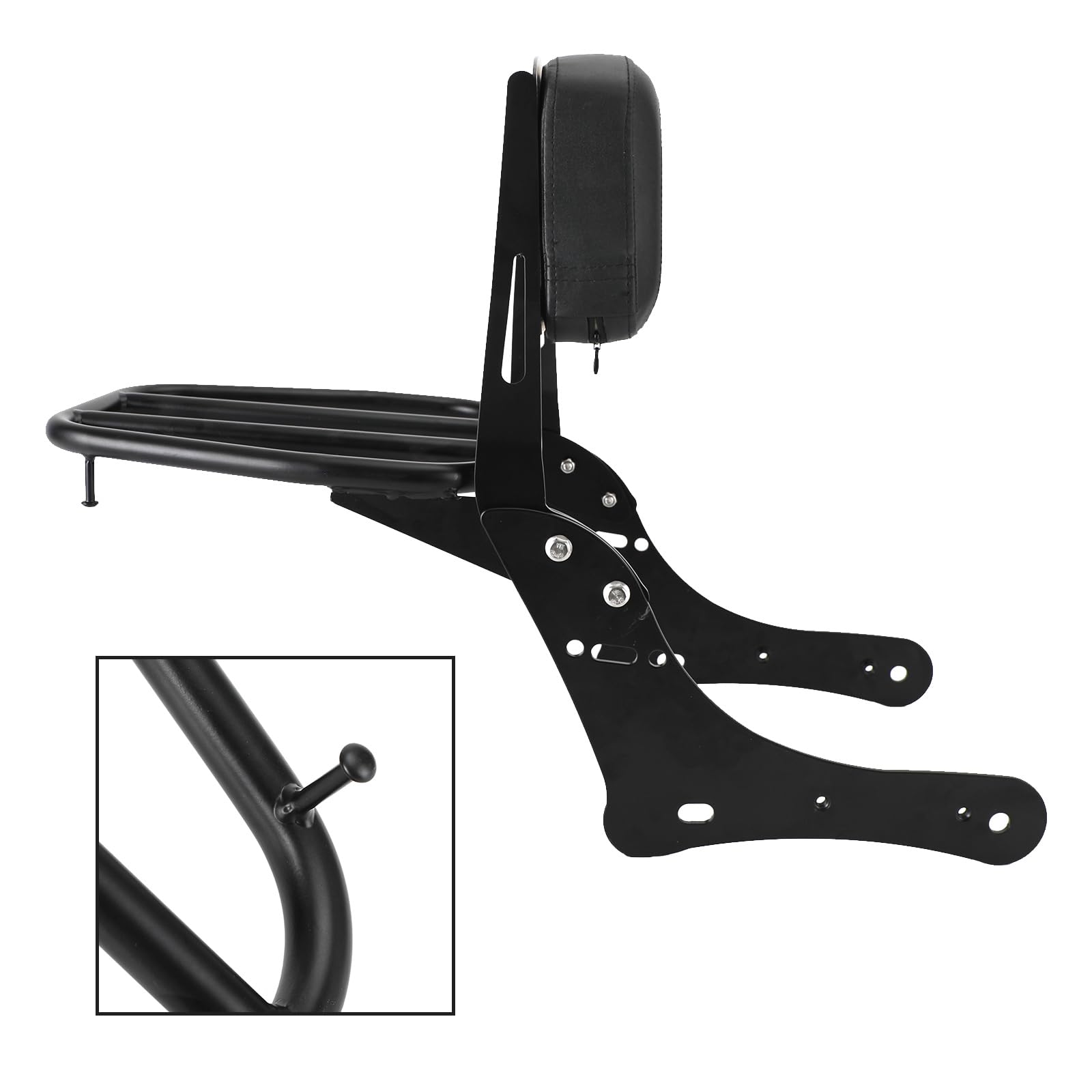 Sissy Bar Backrest with Luggage Rack Adatto per Kawasaki Vulcan S 650 VN650 2015-2017