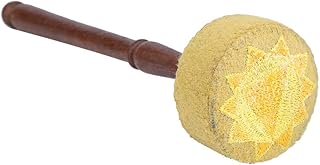 Singing Bowl Mallet,Hard Wood Felted Striker,Handmade Hard Wood Multi Purpose Tibetan Buddhism Singing Bowl Mallet Striker Stick for Meditation Chakra Healing Prayer and Yoga (Yellow)