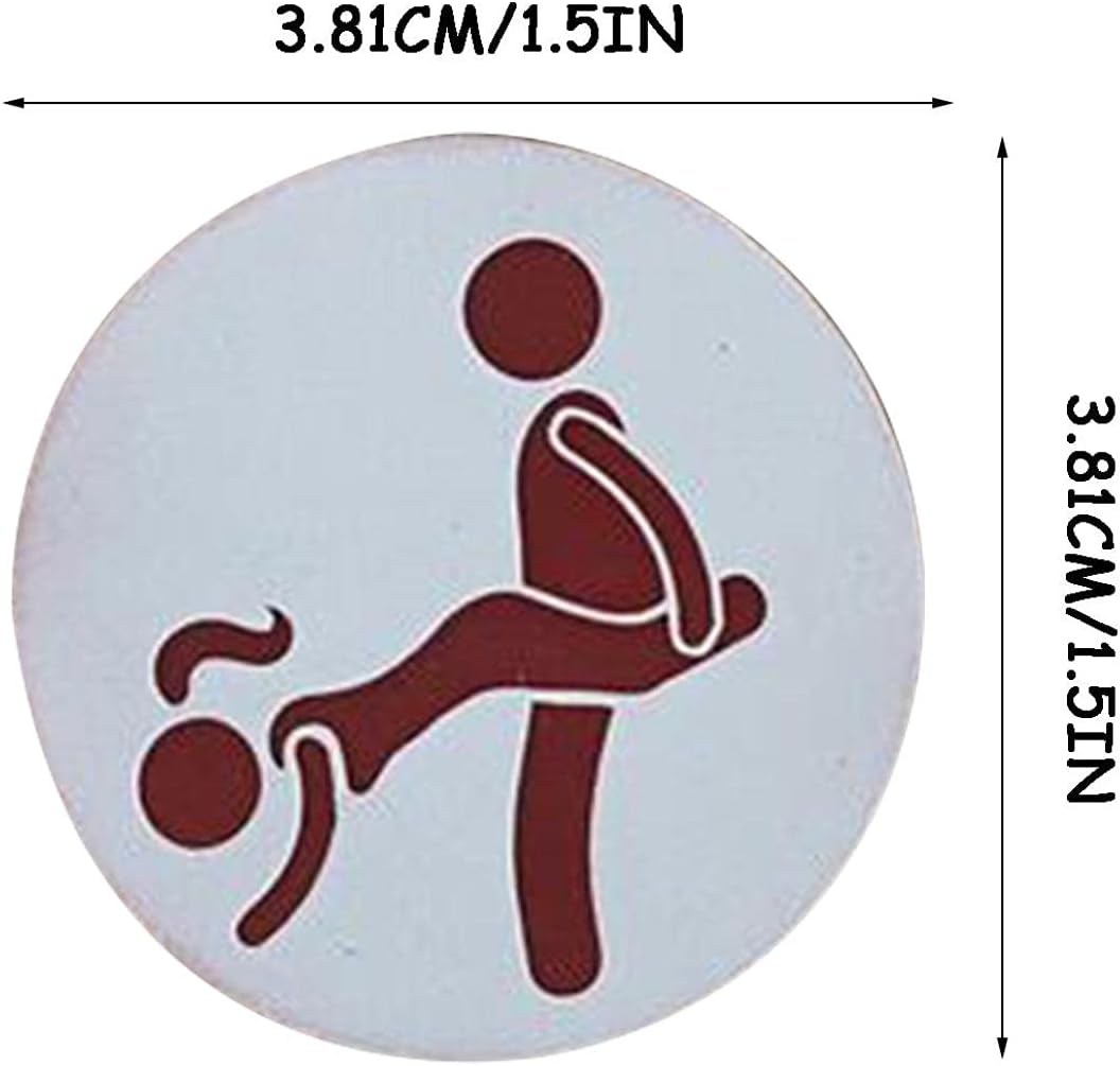 review Qisytown Golf Ball Markers Adult Humor Set of 4, Handmade Golf Accessories Gift for Gardens/Trees/Grasslands, Golf Ball Markers Ladies Men Assorted Pattern